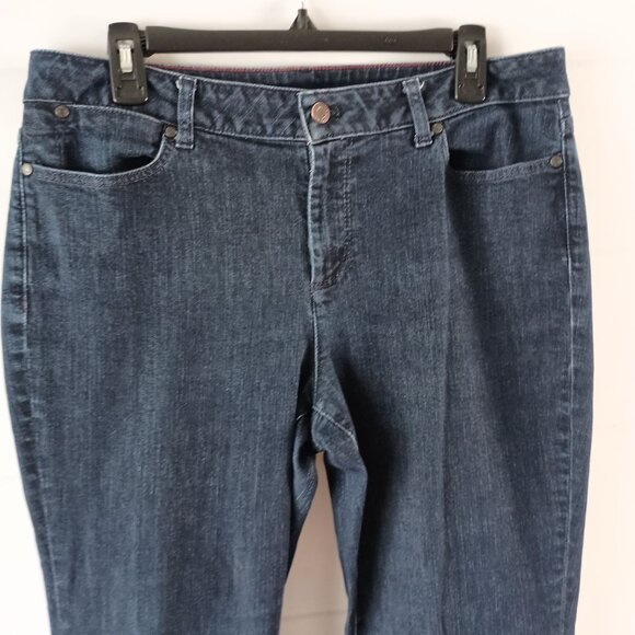 Talbots Curvy Boot Jeans Women’s 14P Petite 32x28 Blue Denim Stretch Excellent - Picture 2 of 8